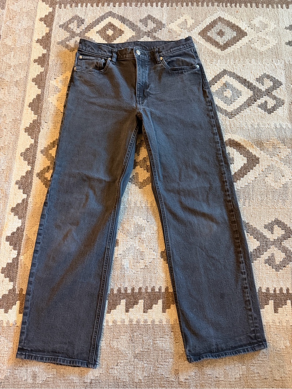 Women’s Calvin Klein signature 90’s straight black jeans size 31
